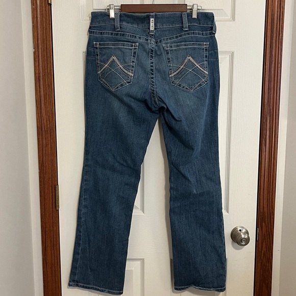 Ariat R.E.A.L. Denim Midrise Stretch Bootleg Blue Jeans - Women’s 32 Short - Picture 2 of 16